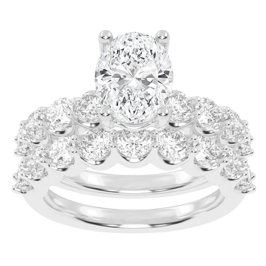 10K 6.51CT Certified Lab Grown DIAMOND BRIDAL SET 71174