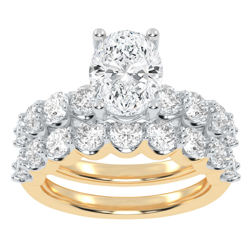 10K 6.51CT Certified Lab Grown DIAMOND BRIDAL SET 71175