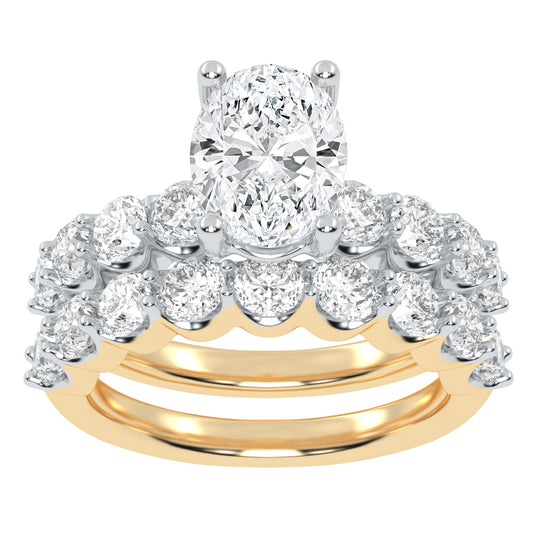 10K 6.51CT Certified Lab Grown DIAMOND BRIDAL SET 71175
