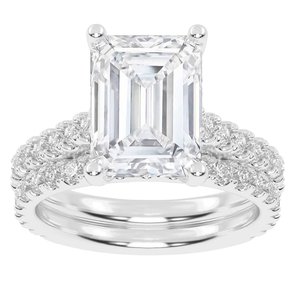 10K 5.00CT Certified Lab Grown DIAMOND BRIDAL SET 71176