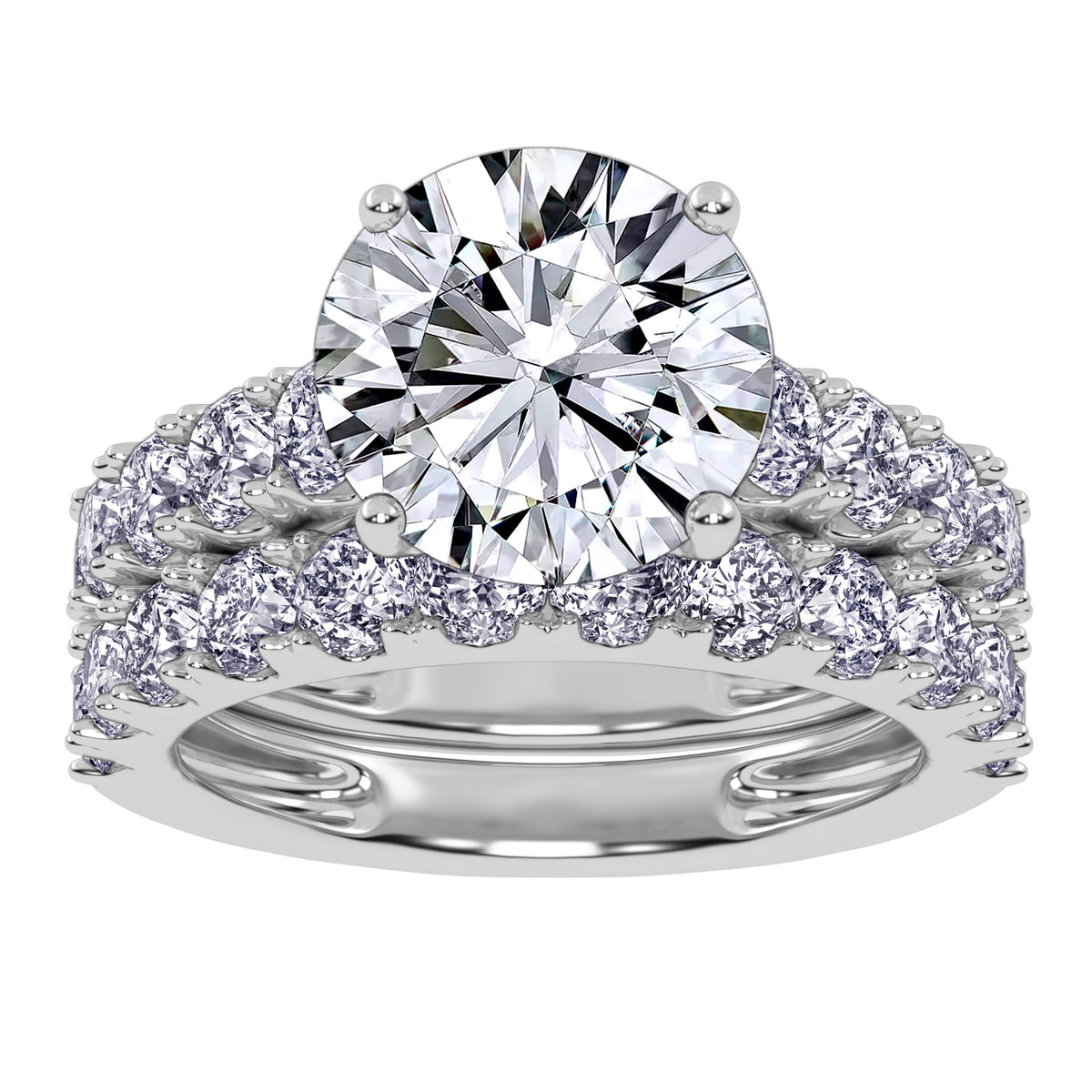 10K 5.00CT Certified Lab Grown DIAMOND BRIDAL SET 71177