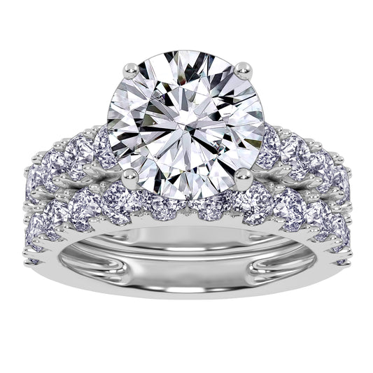10K 5.00CT Certified Lab Grown DIAMOND BRIDAL SET 71177