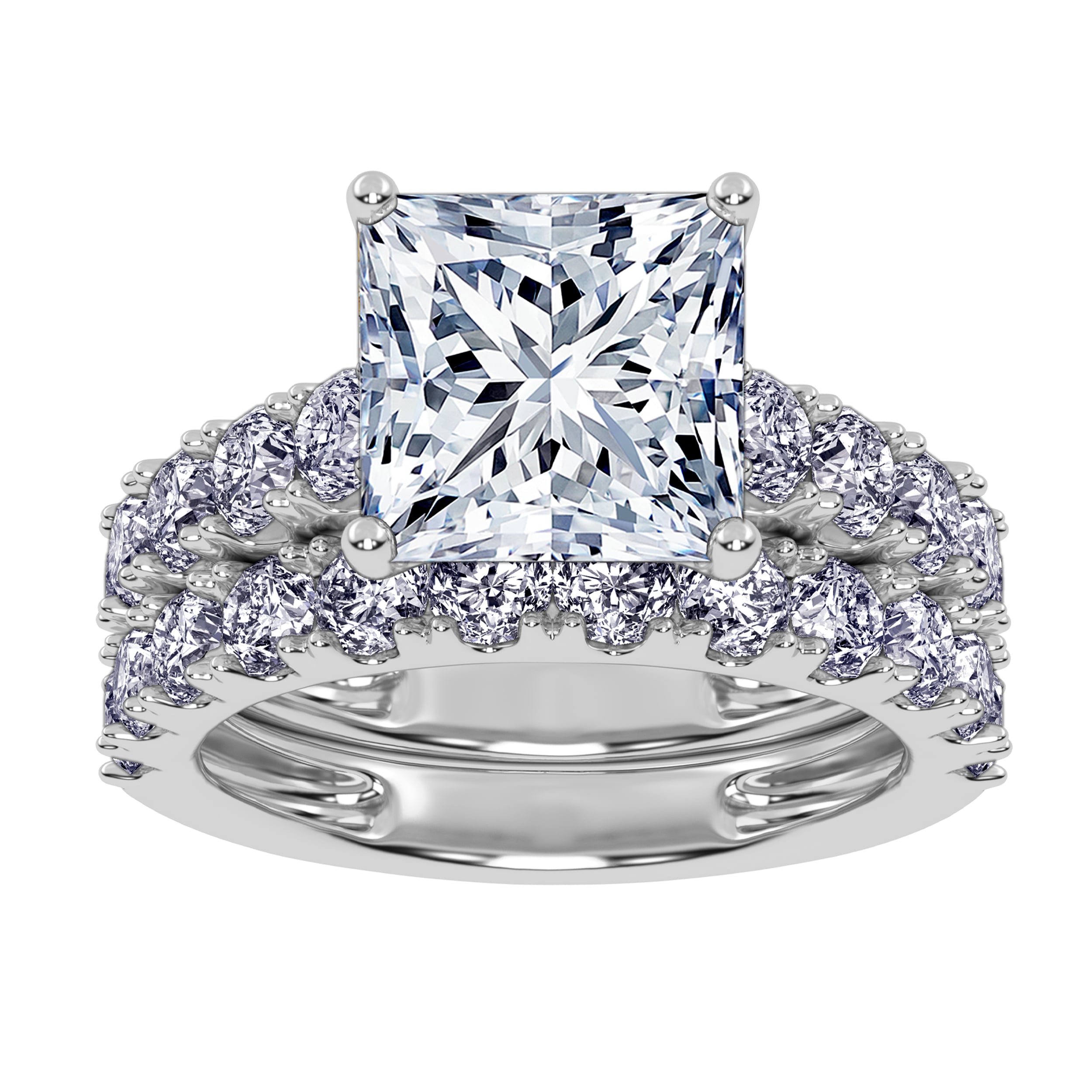 10K 5.00CT Certified Lab Grown DIAMOND BRIDAL SET 71180