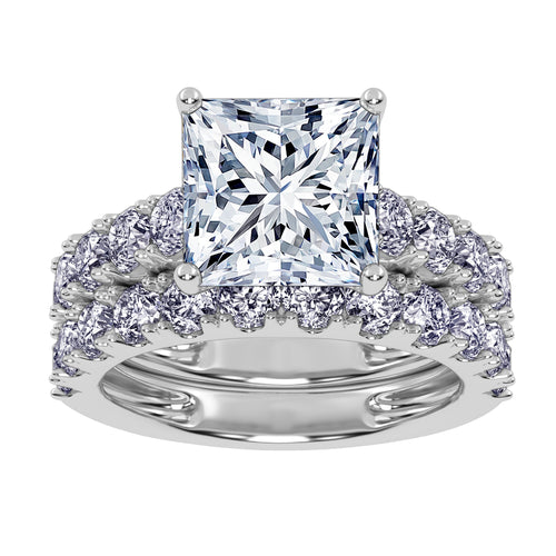 10K 5.00CT Certified Lab Grown DIAMOND BRIDAL SET 71180