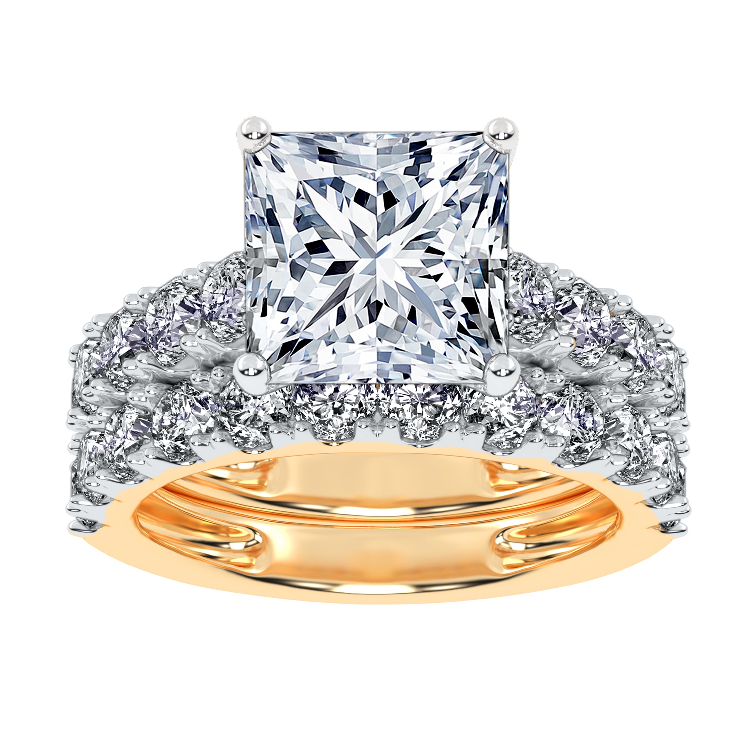 10K 5.00CT Certified Lab Grown DIAMOND BRIDAL SET 71181