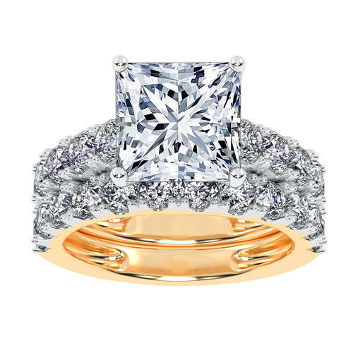 10K 5.00CT Certified Lab Grown DIAMOND BRIDAL SET 71181