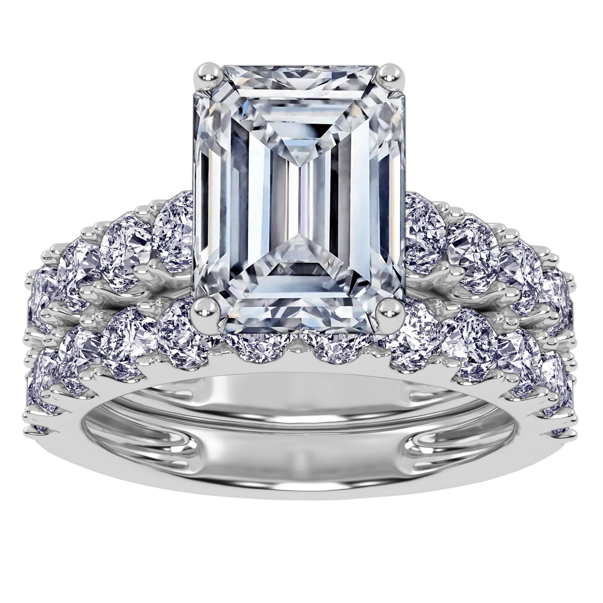 10K 5.00CT Certified Lab Grown DIAMOND BRIDAL SET 71182