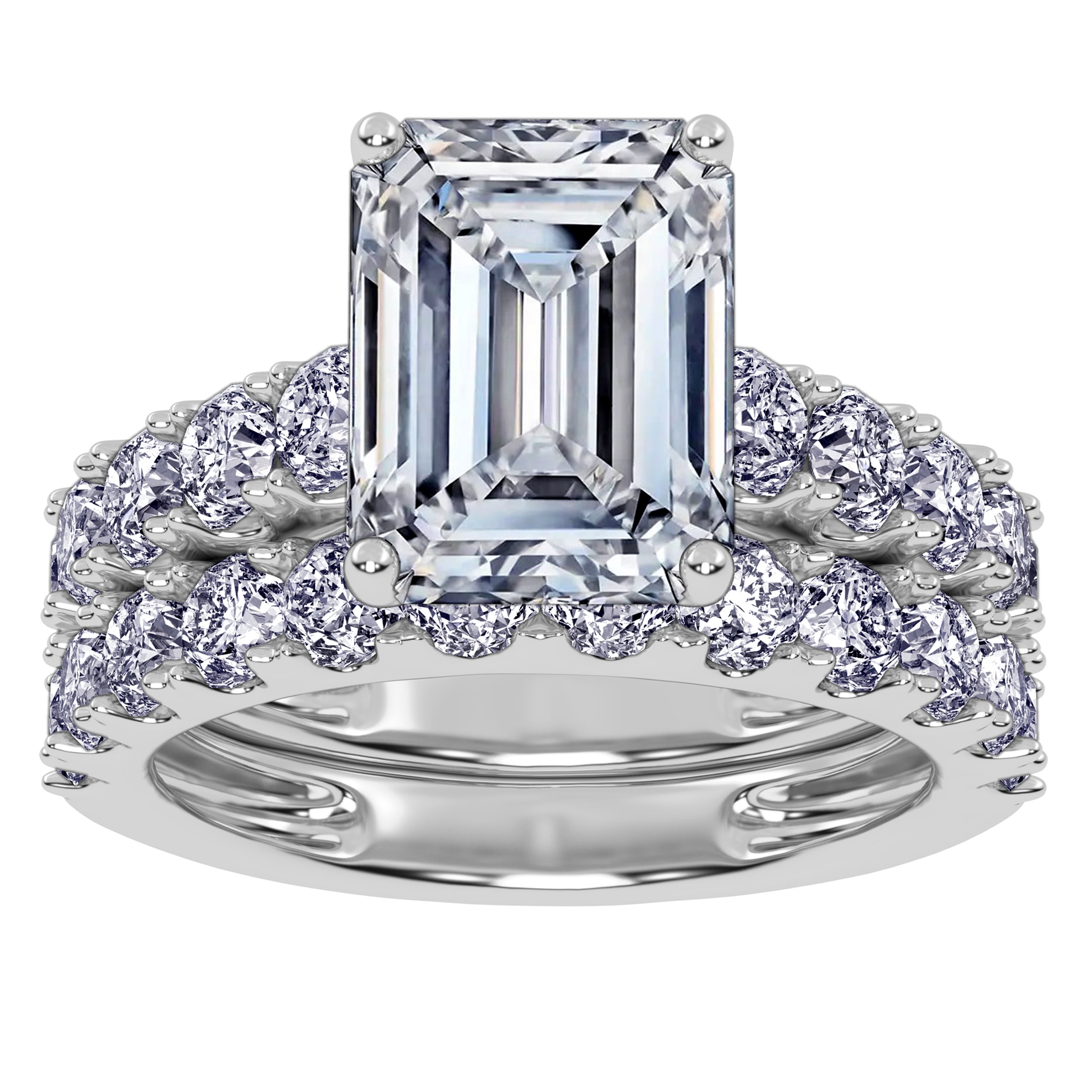 10K 5.00CT Certified Lab Grown DIAMOND BRIDAL SET 71182