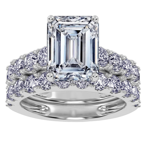 10K 5.00CT Certified Lab Grown DIAMOND BRIDAL SET 71182