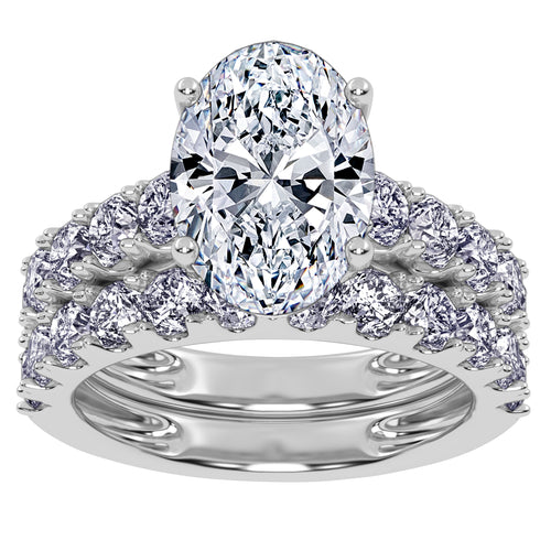 10K 5.00CT Certified Lab Grown DIAMOND BRIDAL SET 71183