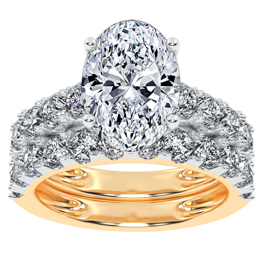 10K 5.00CT Certified Lab Grown DIAMOND BRIDAL SET 71184