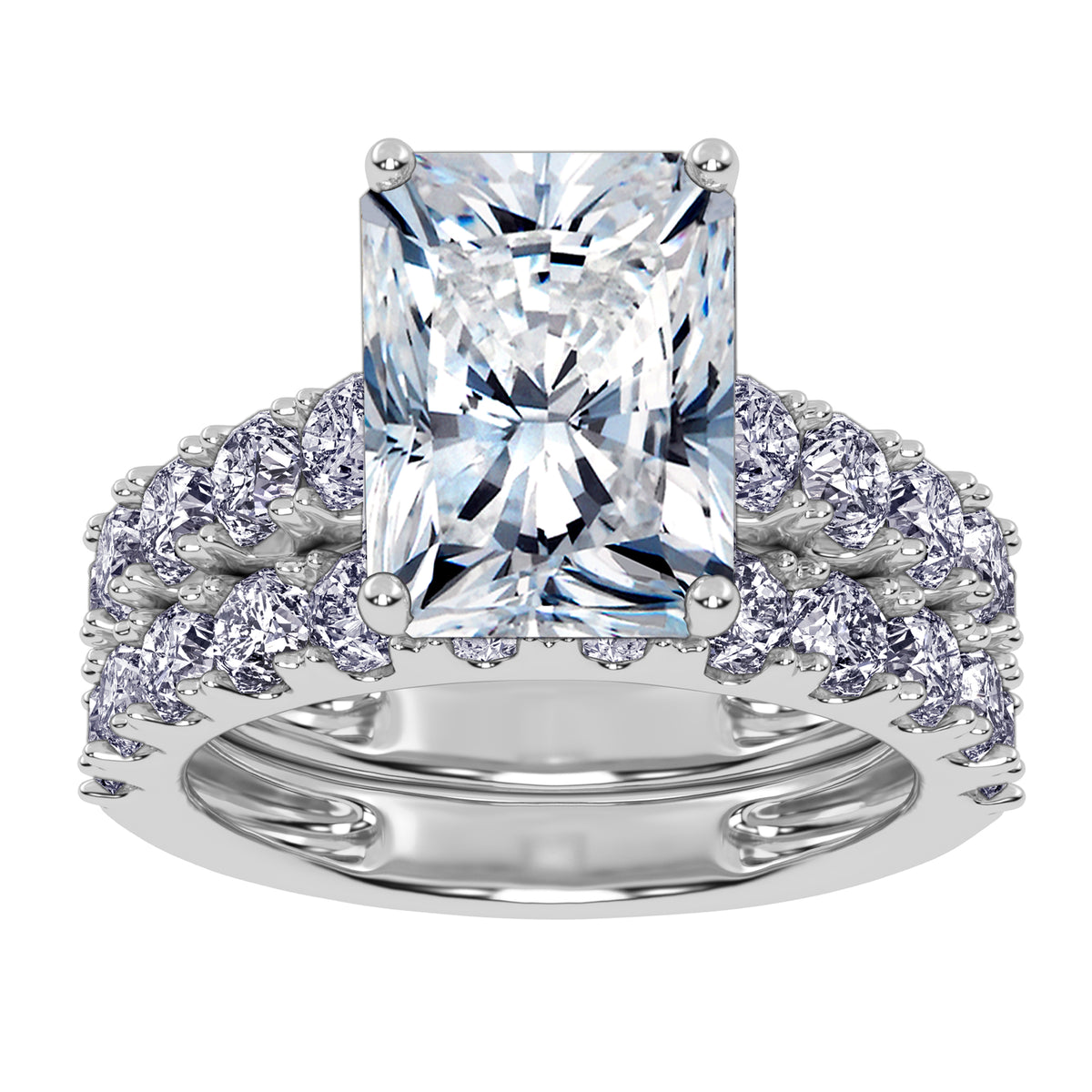 10K 5.00CT Certified Lab Grown DIAMOND BRIDAL SET 71185