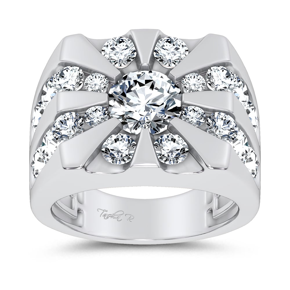 14k 5.00CT Certified Lab Grown Mens Ring 71228