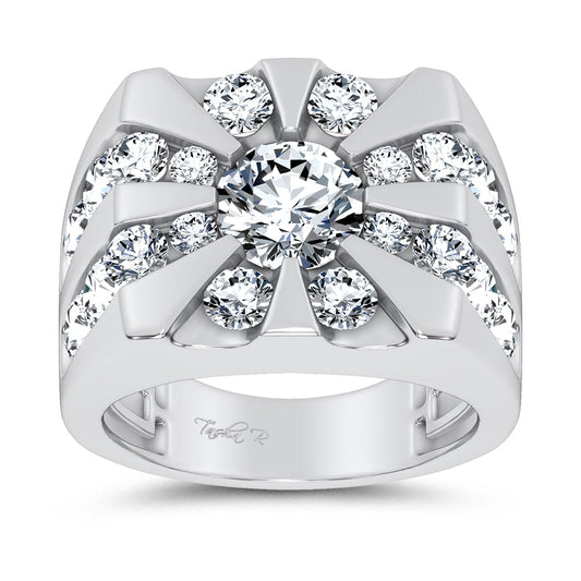 14k 5.00CT Certified Lab Grown Mens Ring 71228