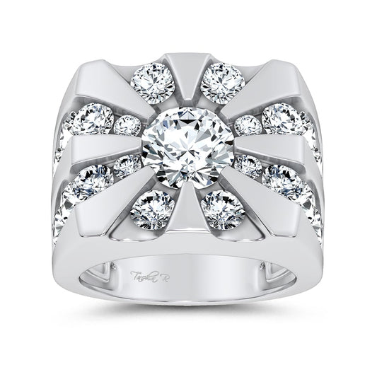 14k 7.00CT Certified Lab Grown Mens Ring 71230