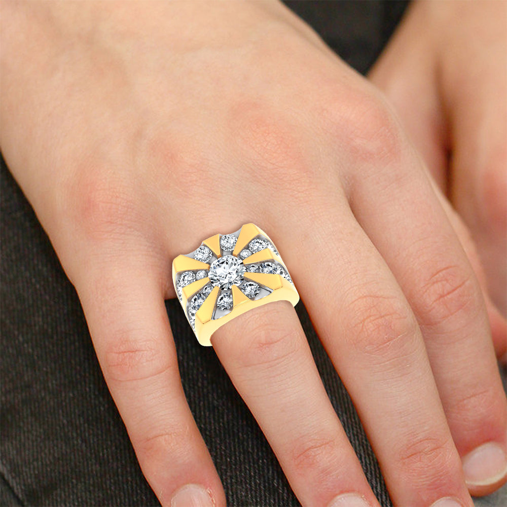 14k 7.00CT Certified Lab Grown Mens Ring 71231