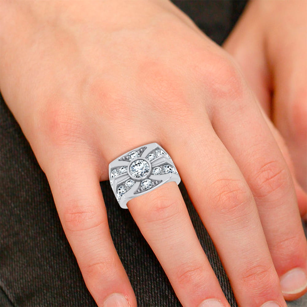 14k 4.75CT Certified Lab Grown Mens Ring 71232