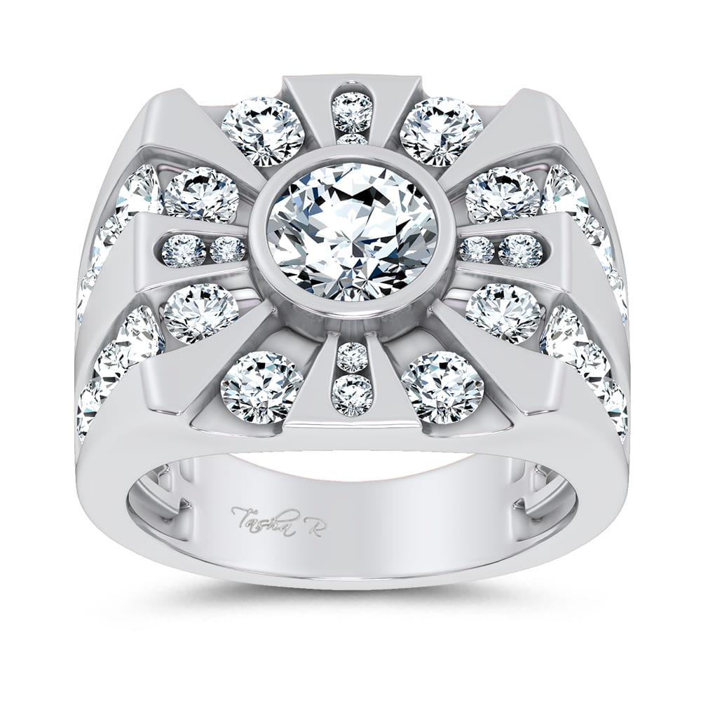 14k 4.49CT Certified Lab Grown Mens Ring 71234