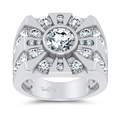 14k 4.49CT Certified Lab Grown Mens Ring 71234
