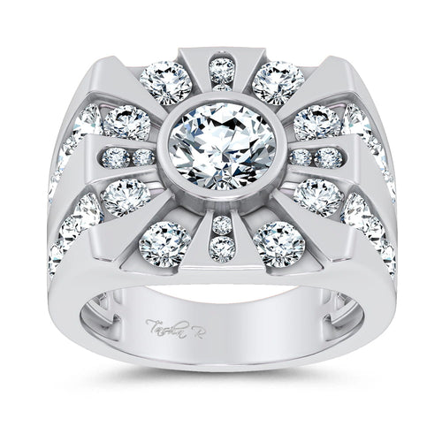 14k 4.49CT Certified Lab Grown Mens Ring 71234