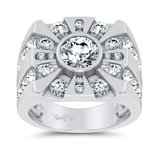 14k 4.49CT Certified Lab Grown Mens Ring 71234