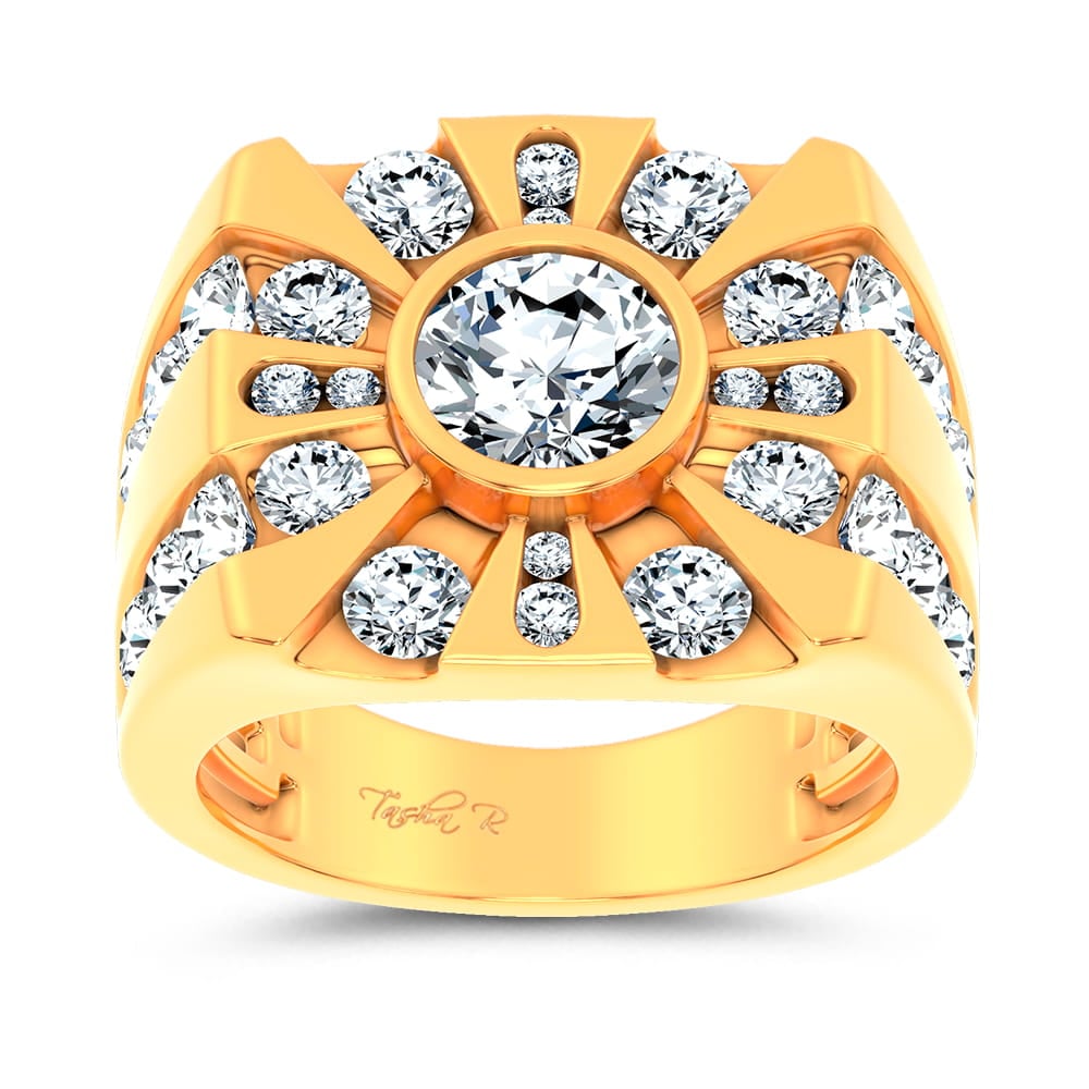 14k 4.49CT Certified Lab Grown Mens Ring 71235
