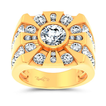 14k 4.49CT Certified Lab Grown Mens Ring 71235