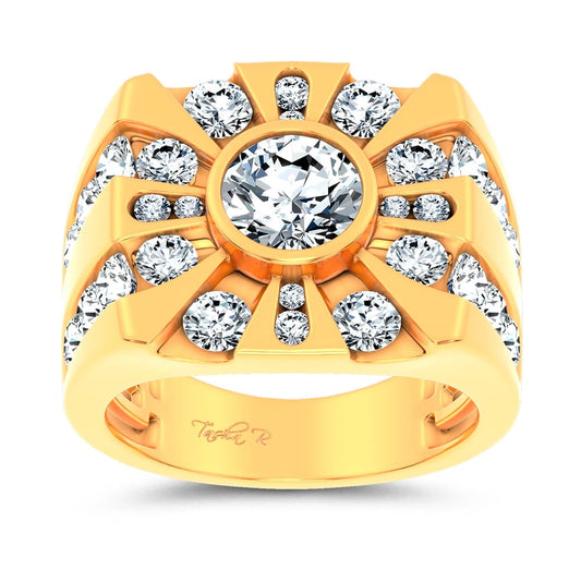 14k 4.49CT Certified Lab Grown Mens Ring 71235