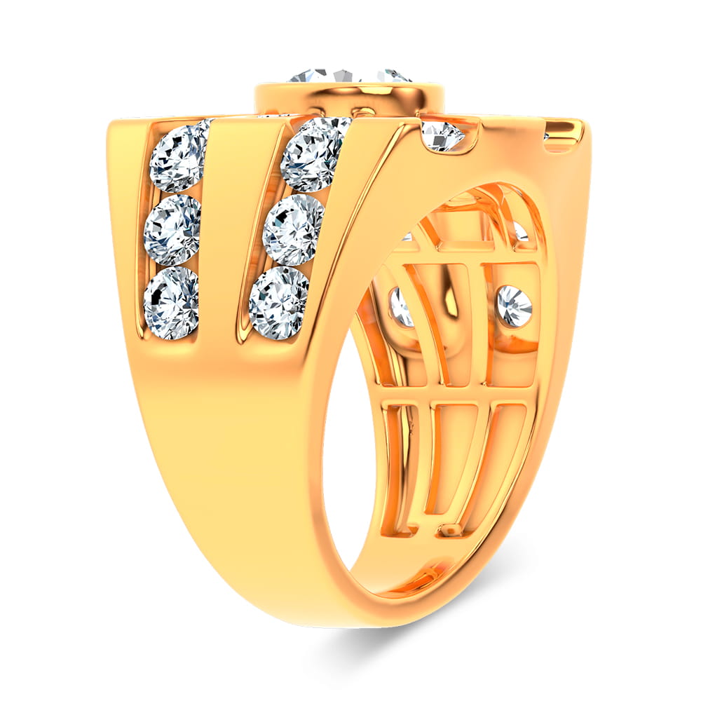 14k 4.49CT Certified Lab Grown Mens Ring 71235