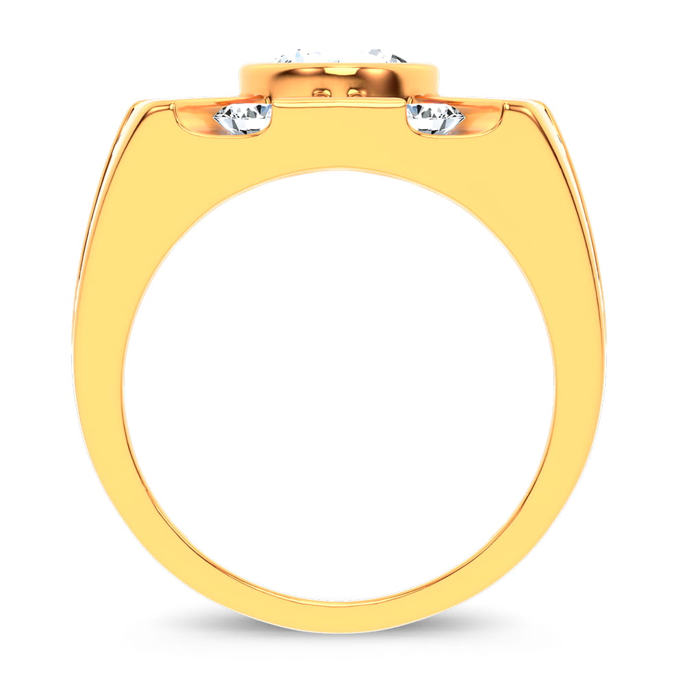 14k 4.49CT Certified Lab Grown Mens Ring 71235