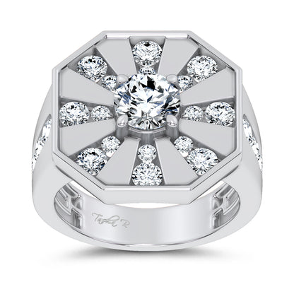 14k 3.00CT Certified Lab Grown Mens Ring 71236