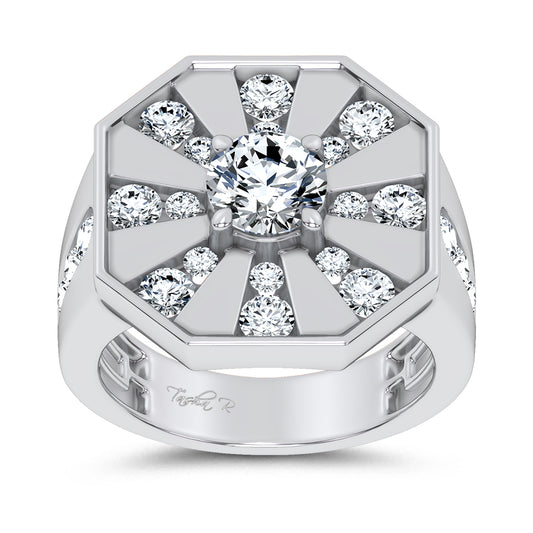 14k 3.00CT Certified Lab Grown Mens Ring 71236