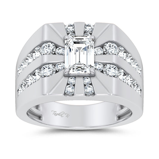 14k 3.00CT Certified Lab Grown Mens Ring 71240