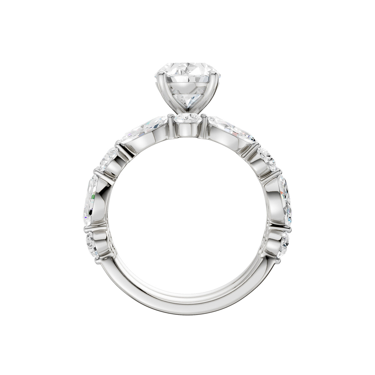 14K 4.00 CT Lab Grown Diamond Bridal Set 71408