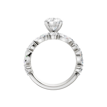 14K 4.00 CT Lab Grown Diamond Bridal Set 71408