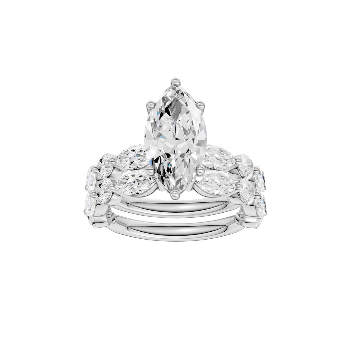 14K 4.00 CT Lab Grown Diamond Bridal Set 71414