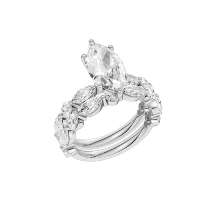 14K 4.00 CT Lab Grown Diamond Bridal Set 71414