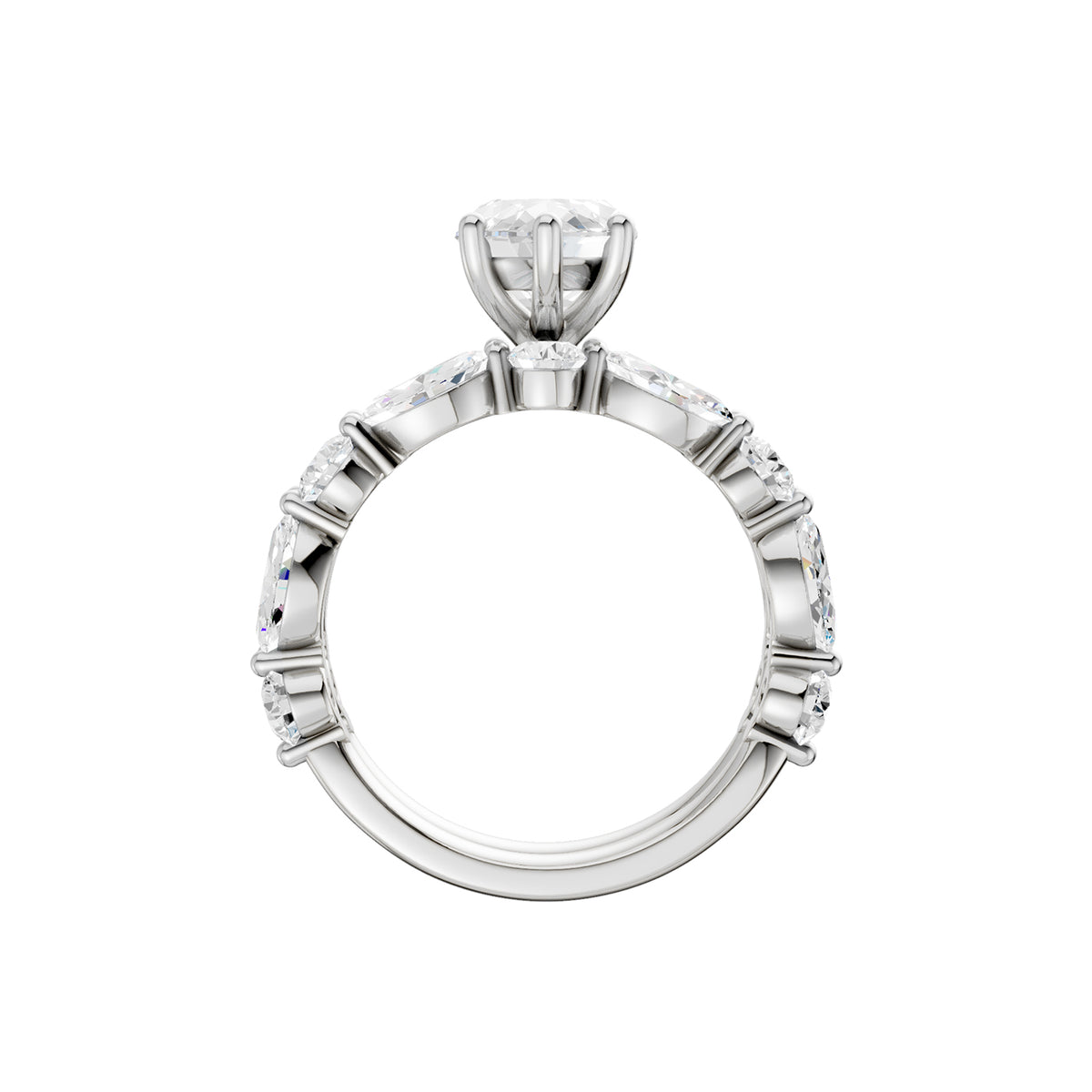 14K 4.00 CT Lab Grown Diamond Bridal Set 71414