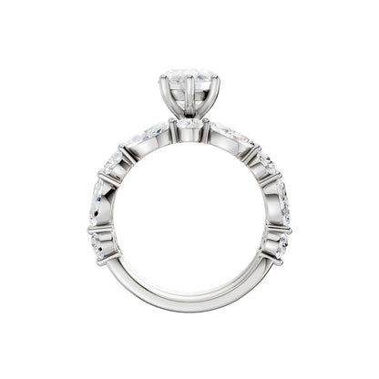 14K 4.00 CT Lab Grown Diamond Bridal Set 71414