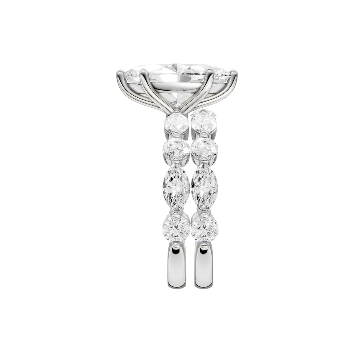 14K 4.00 CT Lab Grown Diamond Bridal Set 71414
