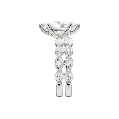 14K 4.00 CT Lab Grown Diamond Bridal Set 71414
