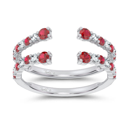 14K 0.54CT Natural Ruby GUARD with 0.25CT 71642