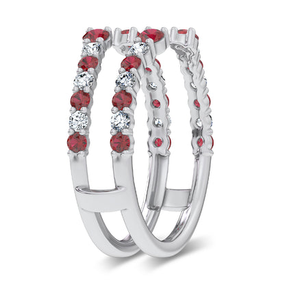 14K 0.54CT Natural Ruby GUARD with 0.25CT 71642