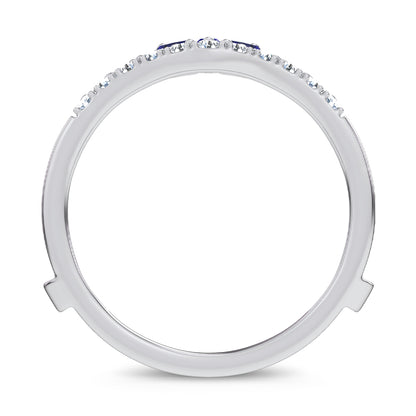 14K 0.12CT Natural SAPPHIRE RING GUARD with 0.59CT 71645