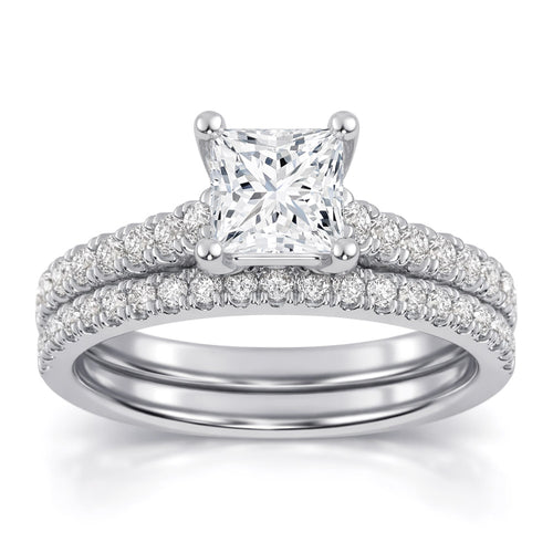 10K 1.50CT  Certified Lab Grown Diamond Bridal Set 71741