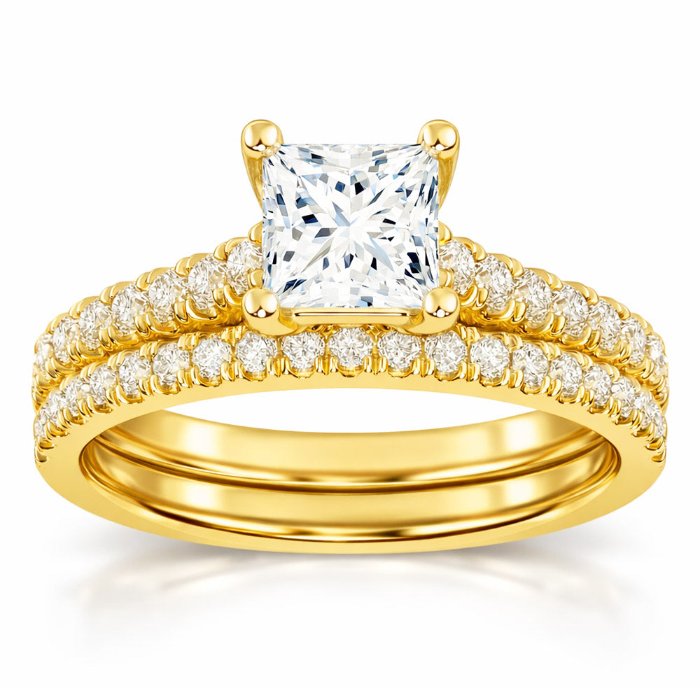 10K 1.50CT  Certified Lab Grown Diamond Bridal Set 71742