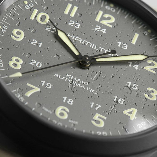 Hamilton H70215880 Khaki Field Titanium Auto Concrete Dial