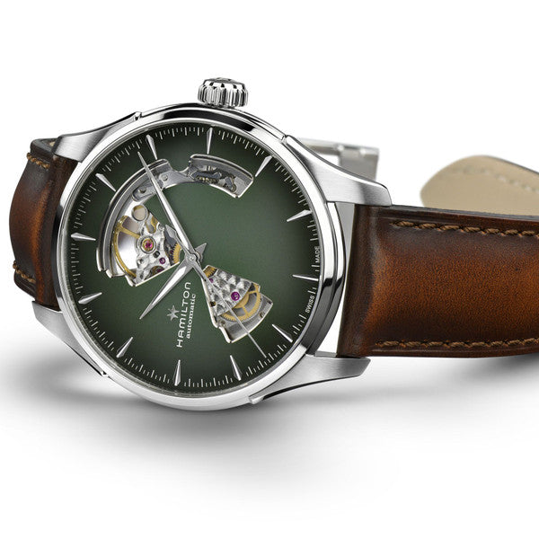 Hamilton H32675560 Jazzmaster Open Heart Auto Smoked Green