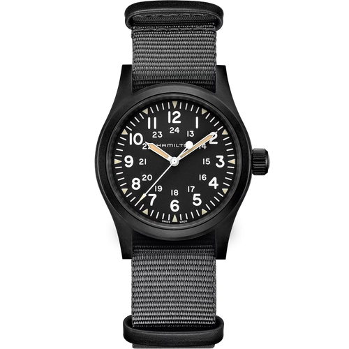 Hamilton H69409930 Khaki Field Mechanical 38mm PVD Black