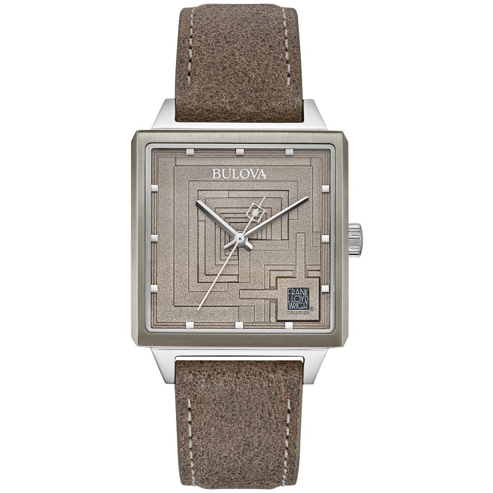 Bulova Bulova Stainless Steel Frank Lloyd Wright Mens Watch 96A314